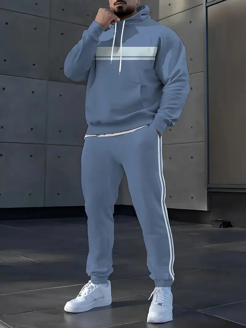 Comfortable Men's Hoodie Set for Spring Autumn 2025