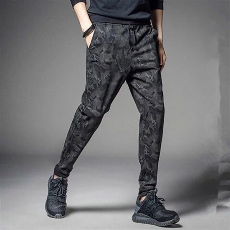 Men's Slim Fit Multi-Pocket Denim Cargo Pants