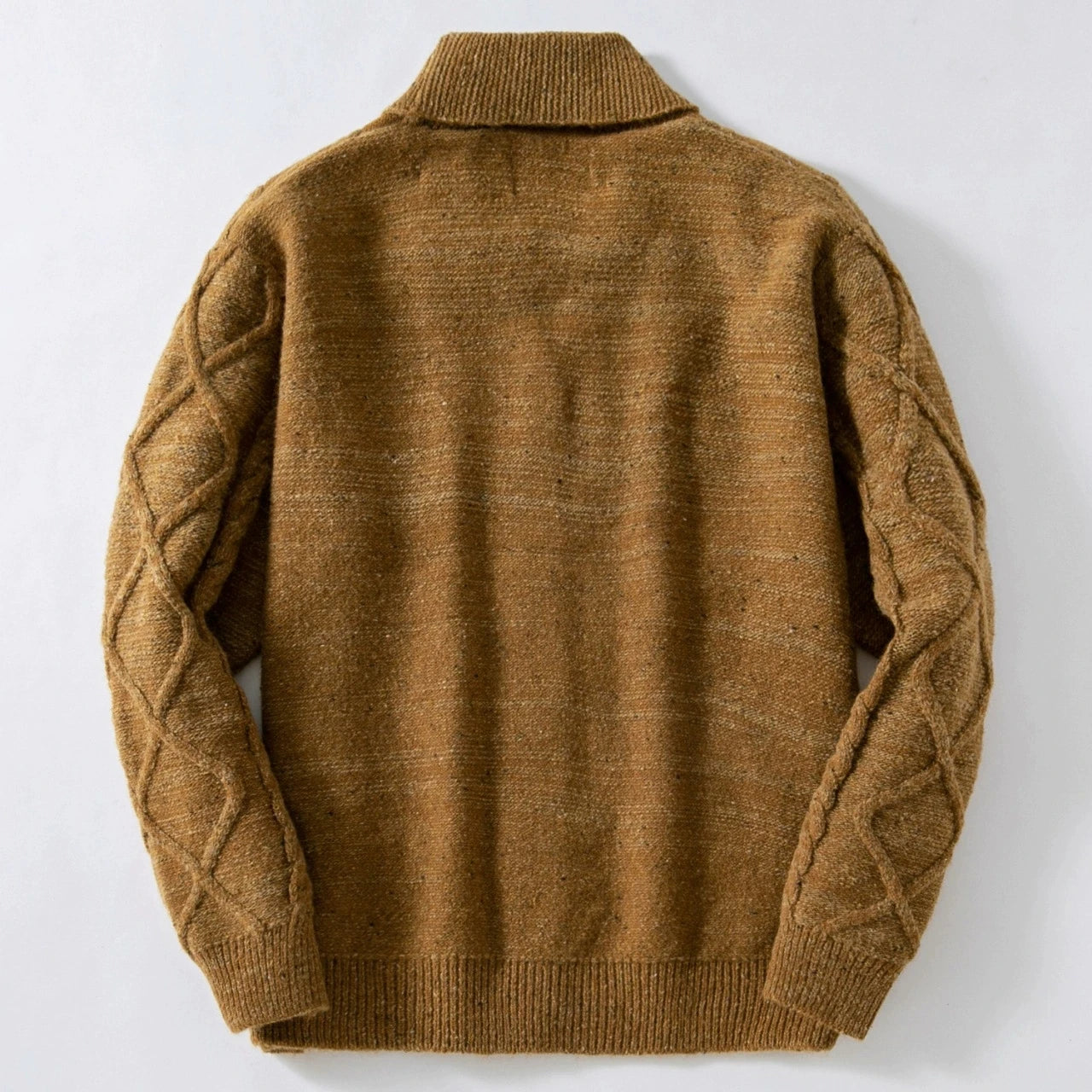 Men's Luxury Retro Diamond Knit Cardigan Sweater