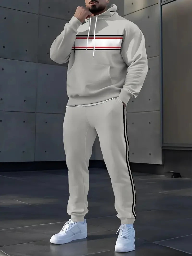 Comfortable Men's Hoodie Set for Spring Autumn 2025