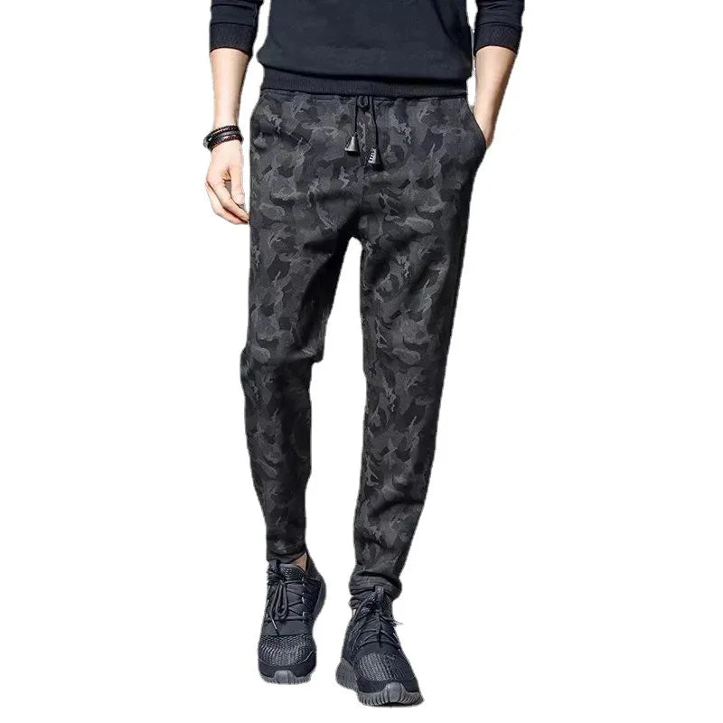 Men's Slim Fit Multi-Pocket Denim Cargo Pants