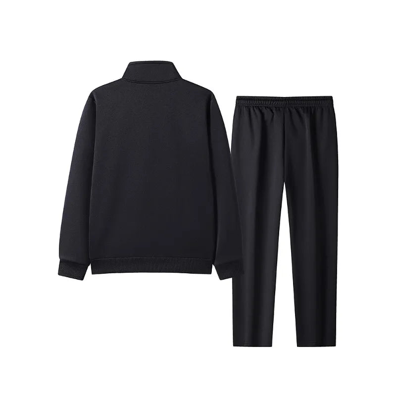 Men's Stylish Zip Cardigan & High Waist Pocket Pants Set