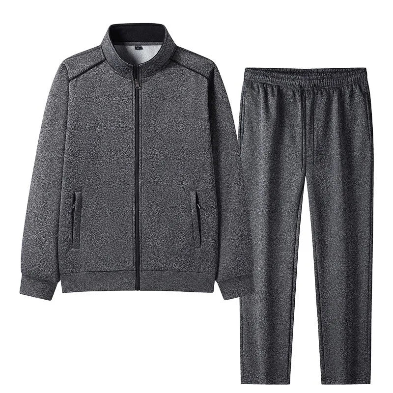 Men's Stylish Zip Cardigan & High Waist Pocket Pants Set