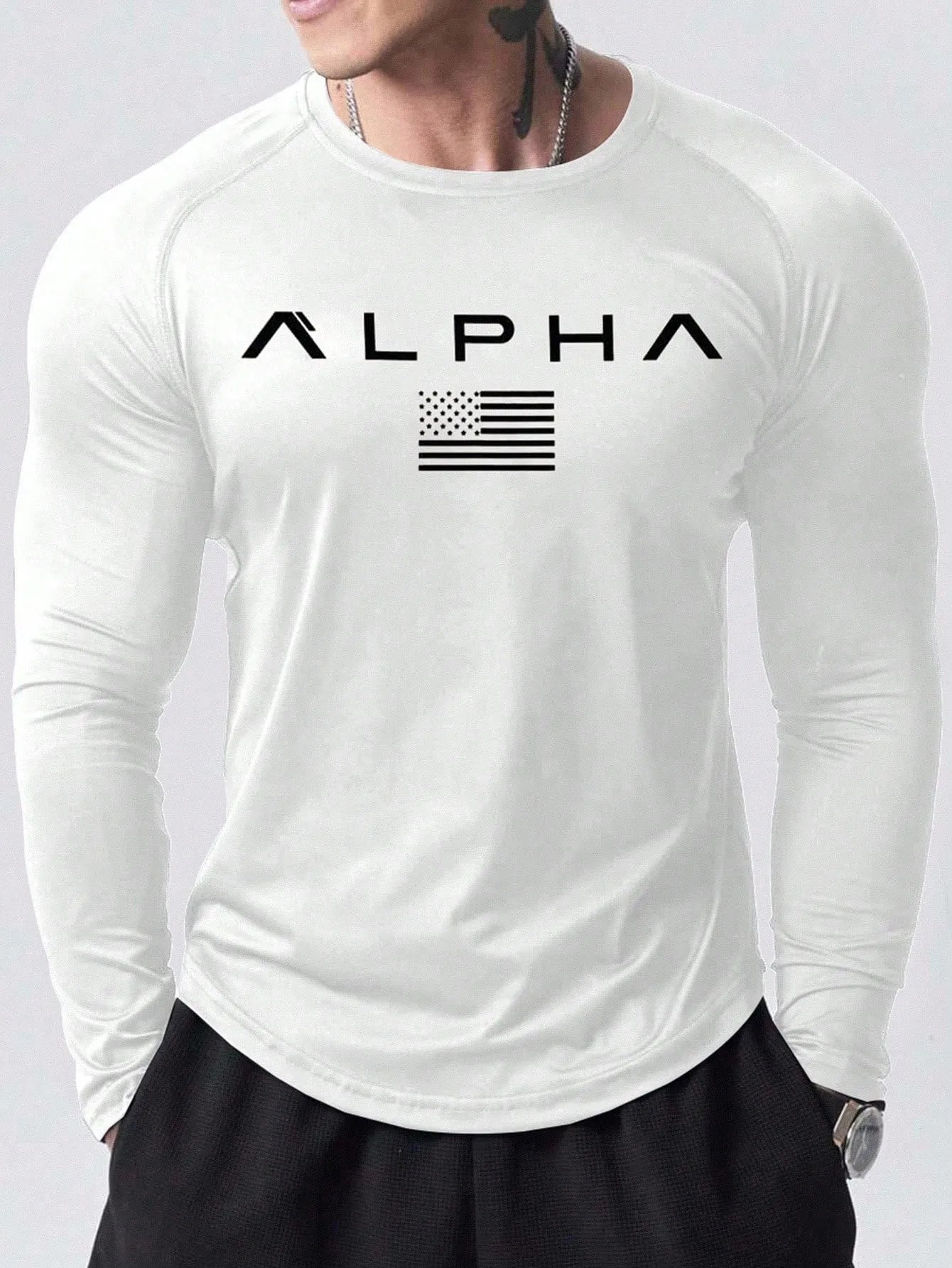 Men's 3D Printed Long-Sleeved T-Shirt for Spring & Autumn