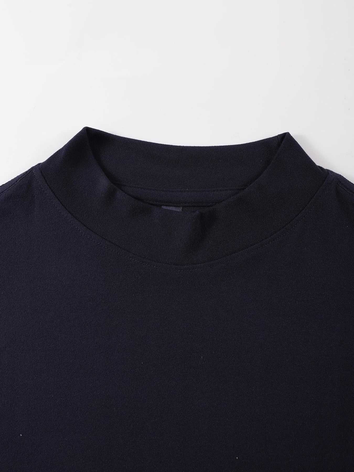 London Flag Mock Neck Long Sleeve Tee for Men