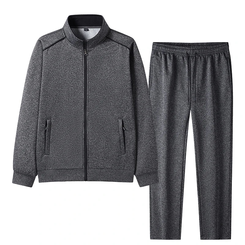 Men's Stylish Zip Cardigan & High Waist Pocket Pants Set