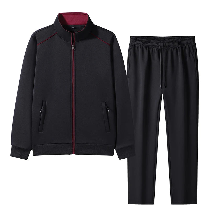 Men's Stylish Zip Cardigan & High Waist Pocket Pants Set