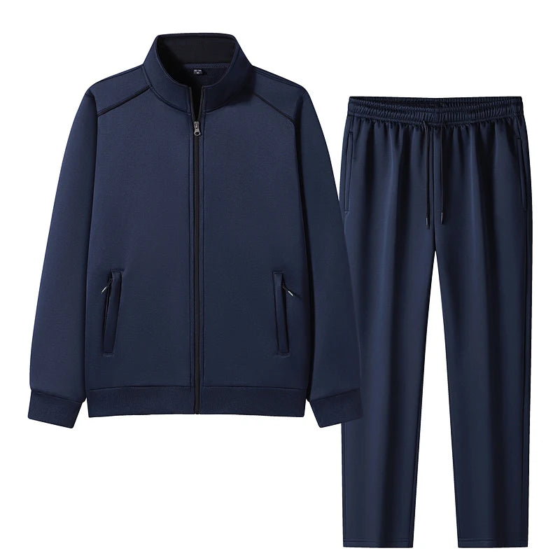 Men's Stylish Zip Cardigan & High Waist Pocket Pants Set