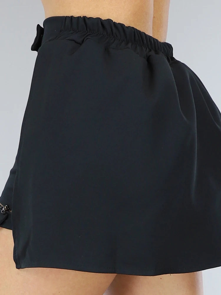 Plus Size Flared Pleated Mini Skirt for Spring & Summer