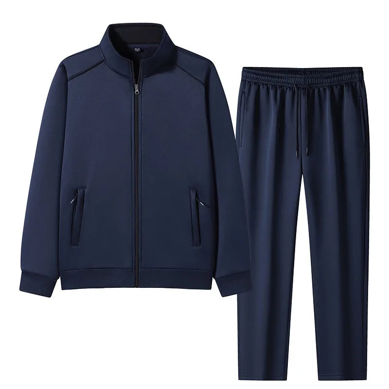 Men's Stylish Zip Cardigan & High Waist Pocket Pants Set