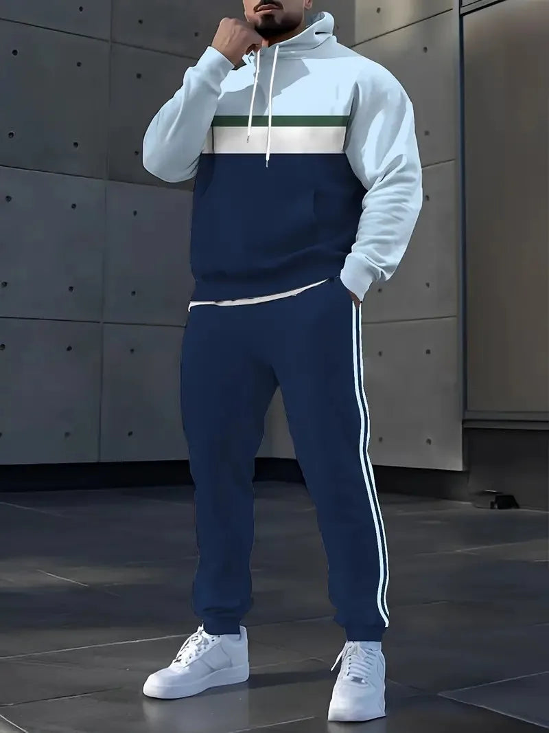 Comfortable Men's Hoodie Set for Spring Autumn 2025