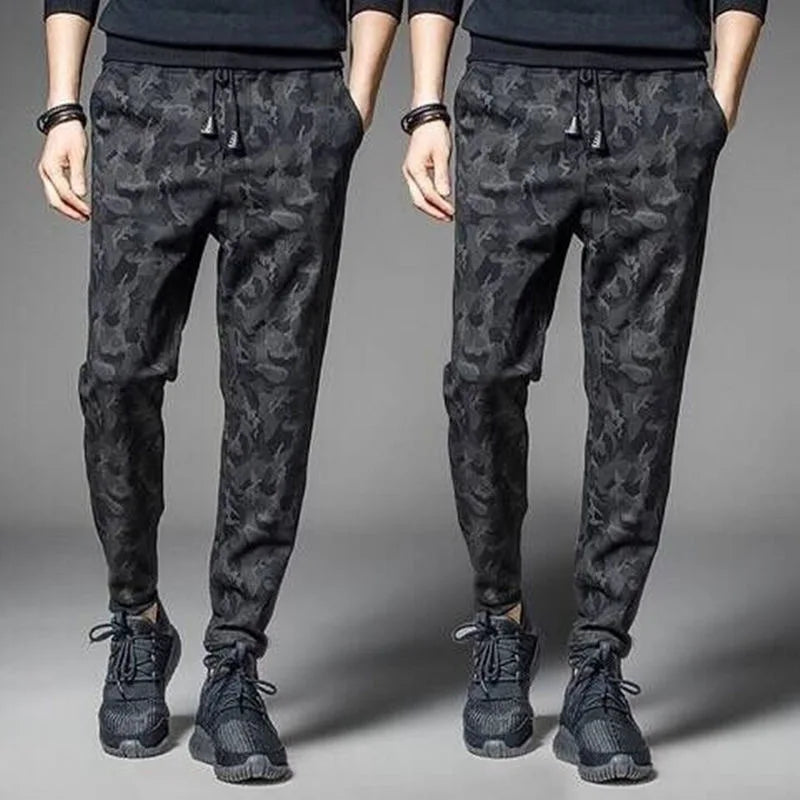 Men's Slim Fit Multi-Pocket Denim Cargo Pants